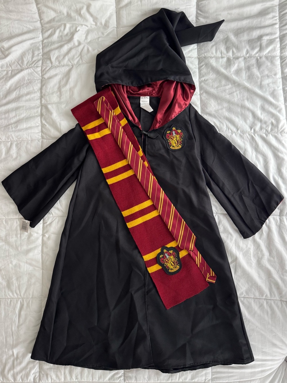 Gryffindor Robe Costume with Scarf and Tie - Size 10-12